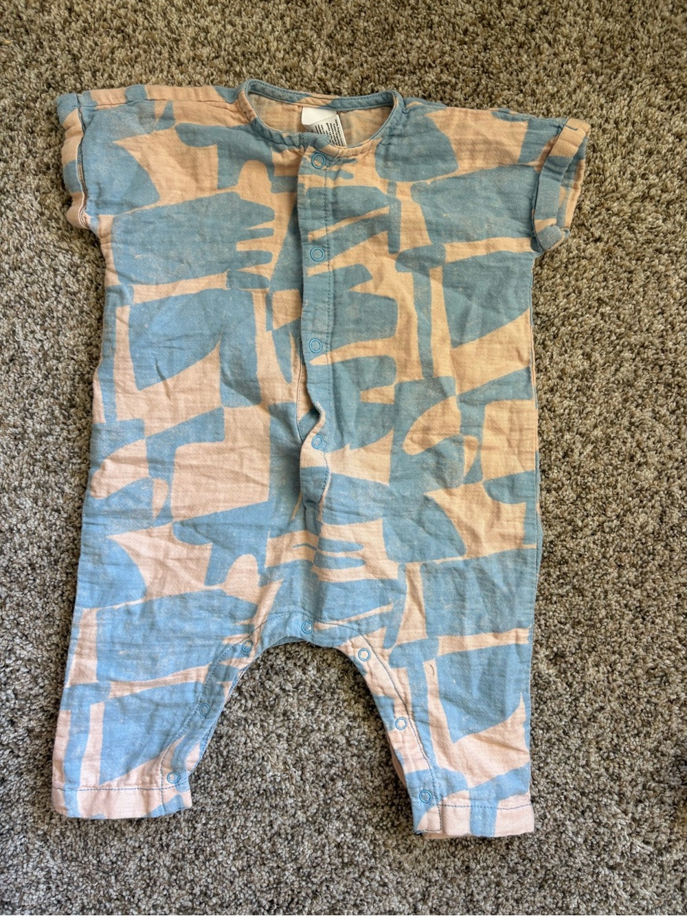 Open Edit Peach and Blue One Piece